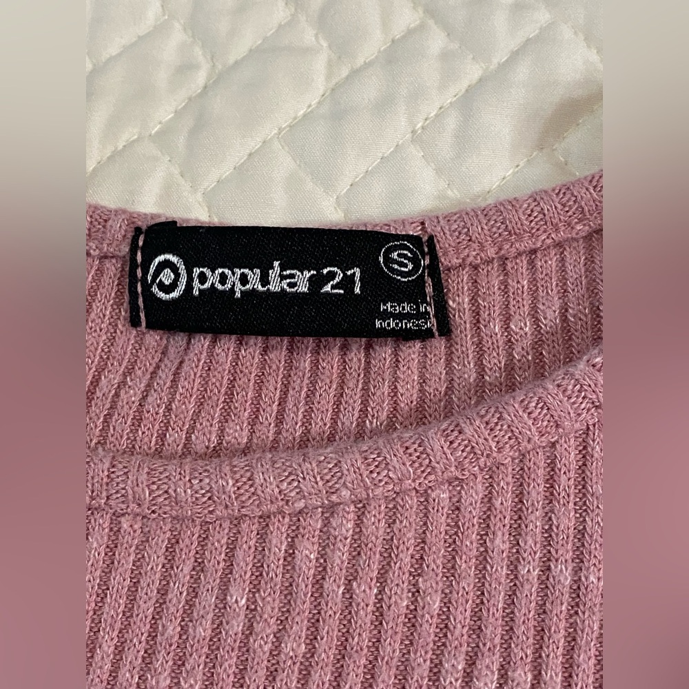 Pink Ribbed Top - Picture 5 of 7